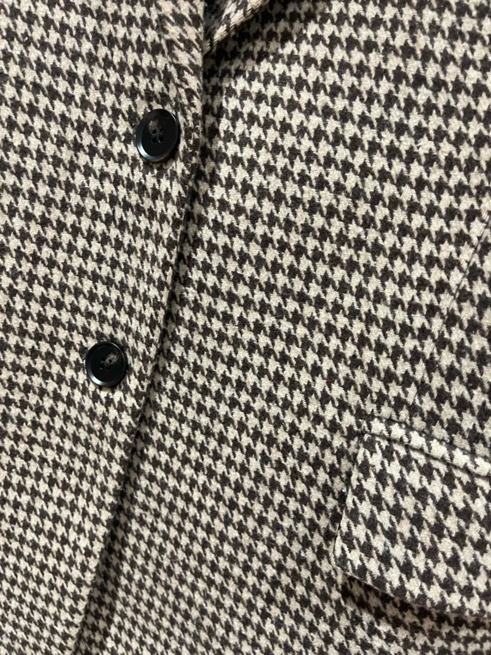 Astr Houndstooth Single-Breasted Blazer Jacket - Black & Cream (Size M) - Picture 6 of 6